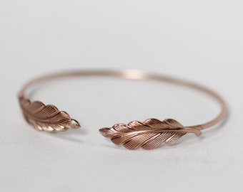 Preorder* Devon Leaves Bracelet, Gold Leaves, Bridal Cuff, Wedding Bracelet, Adjustable Delicate Gold Bracelet, Dainty Leaf, Leaf Bangle