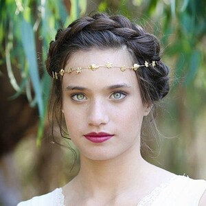 Preorder Diademas de vides, corona de uvas, alambre de pelo de metal dorado flexible, tiara dorada, accesorio para el cabello nupcial, ramo de novias, corona de laurel imagen 4