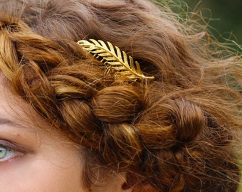 Small Anna Comb Branch Gold Leaf Comb Romantic Hair Jewelry Bridal Hair Accessory, Bridesmaid Accessories, Gift for Bride, Rustic Woodland