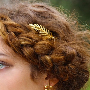 Small Anna Comb Branch Gold Leaf Comb Romantic Hair Jewelry Bridal Hair Accessory, Bridesmaid Accessories, Gift for Bride, Rustic Woodland