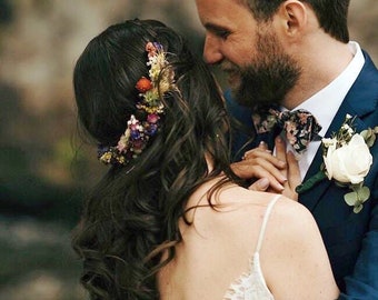 Preorder * Dried Flowers Wreath, Bohemian Bridal Hair Accessories, Boho Flower Crown, Floral Tiara, Flower Headband Whimsical Rustic Real