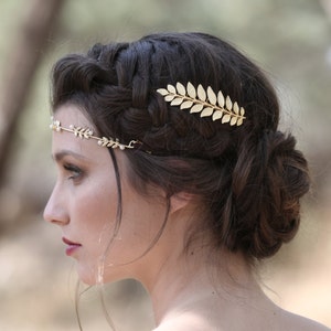 Athena Comb, Golden Leaf Bridal Comb, Bridesmaid Hair Accessories, Wedding Comb, Bridal Hair Accessories, Goddess Comb, Princess Comb