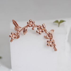 Forget-Me-Not Floral Ear Cuff, Nature Inspired Boho Jewelry