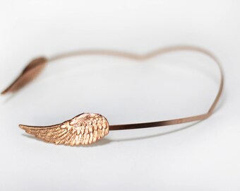 Preorder * Single Angel Wings Greek Goddess Headband, Angel Wing Jewelry, Greek Goddess Crown, Grecian Crown, Gold Goddess Headband