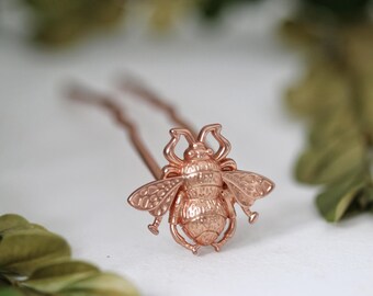 Baby Queen Honey Bee Hair Prong Gold Insect Clip Functional  display picture 2