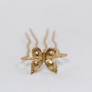 Butterfly Hair Pin Rose Gold Hair Prong Bun Stick Bun Pin Woodland Mariposa Gold  Bridal Wedding Whimsical Elven Fairy hair accessories