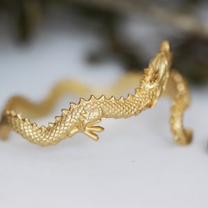 Dragon Bracelet Dark Fairy Spooky Halloween Underworld Edgy Bridal Jewelry Boho Gold Leaves Elven Witch Jewellery Accessories image 9