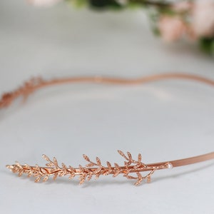 Wild Branches Twigs Goddess Crown Gold Greek Headpiece Bridal Hair Accessories, Wedding Tiara, Roman Crown, Silver Ancient Leaf Headband image 4