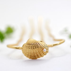 Horquilla para el pelo con forma de concha de almeja, horquilla francesa con moño desordenado, joya de hada sirena, estilo caprichoso y delicado, ideal para bodas y novias.
