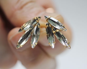 Anastasia Earrings, Thin Crystal Earrings Bridal Earrings Swarovski Crystals Bridal Wedding Jewelry Luxurious Accessories Embedded Studs