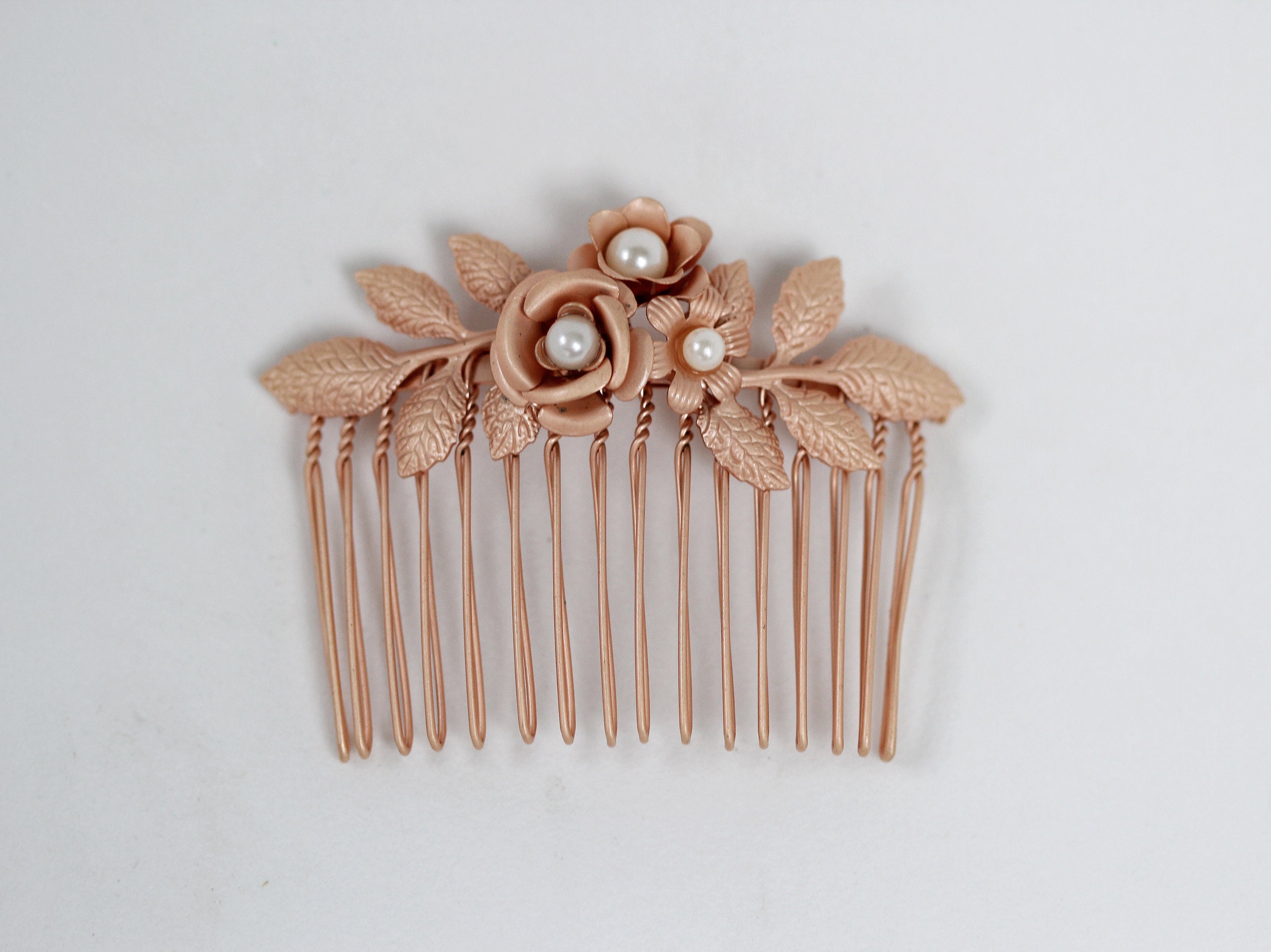 Discounted Version Blooming Roses Amber Comb Gold Boho Floral - Etsy