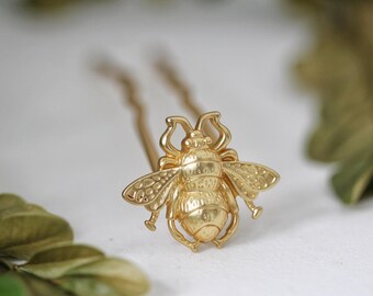 Baby Queen Bee Hair Prong, Boho Wave Design, Nature Inspired Accessory