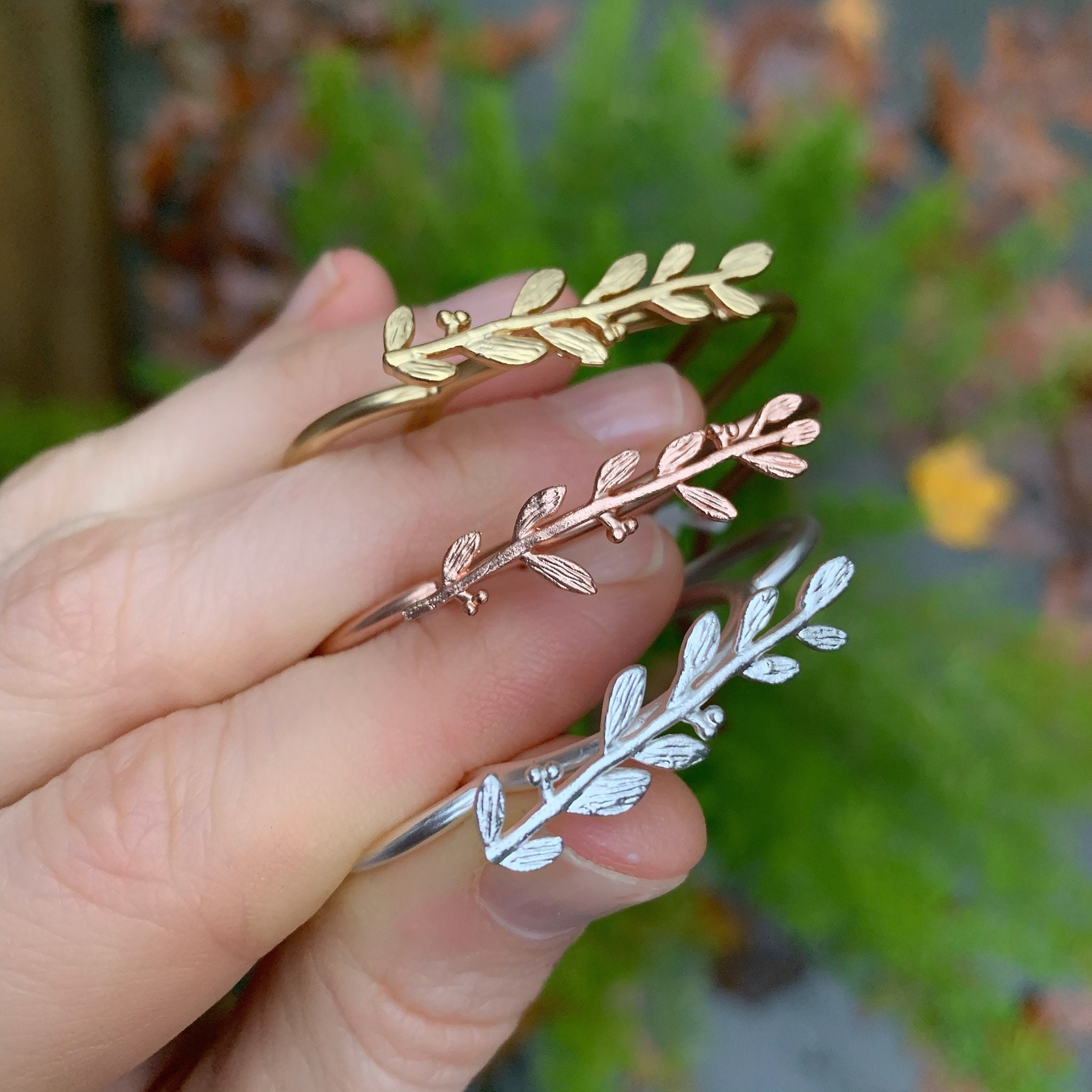 Preorder Small Twig Branch Hair Prong Gold Leaf Rose Silver Leaves Jewelry Leaves Accessory Boho Nature Inspired Fork Silver Hair Pin