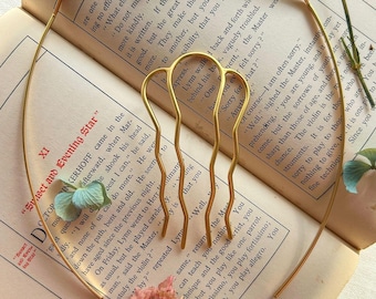 Better Together Set Plain Everyday Goddess Crown Base Hair Pin Grecian Wreath Greek Updo Crown Bridal Headpiece Wedding Hair Accessories