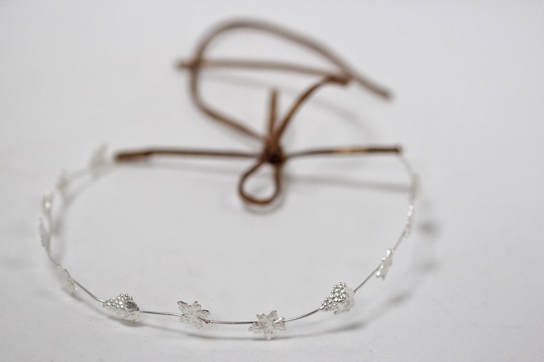 Preorder Diademas de vides, corona de uvas, alambre de pelo de metal dorado flexible, tiara dorada, accesorio para el cabello nupcial, ramo de novias, corona de laurel imagen 6