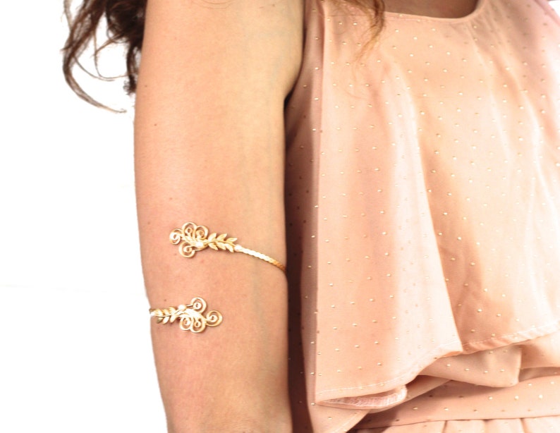 Lily Loop Arm Band Roman Arm Cuff Bridal Jewellery Wedding Etsy UK