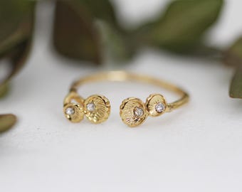 Ginkgo Leaves Ring Gold whimsical Dainty Fairy Garden Ring Engagement Rose Gold Silver Band Flower Rings Boho Fairy Jewelry