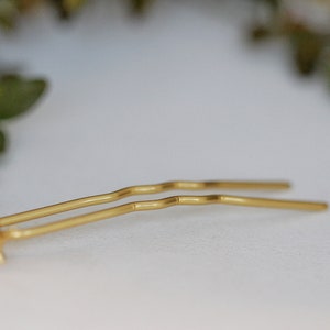 Small Ginkgo Leaves Hair Prong Leaf Hair Branch Gold Leaf Whimsical Hair Accessory Nature Inspired Hair Fork Silver Branch Pin image 2