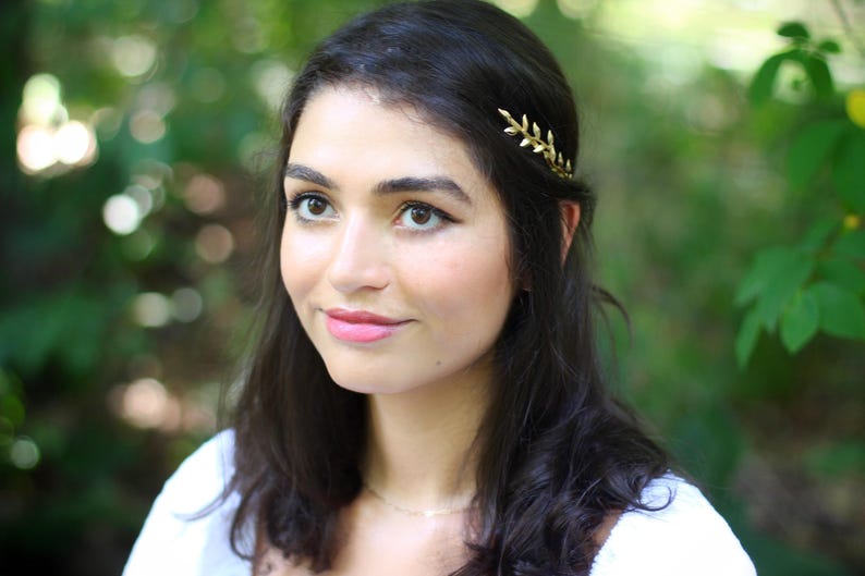 Twig Goddess Crown, Bridal Leaf Headpiece, Roman Wedding Tiara image 7