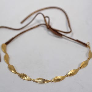 Preorder* Leaves Circlet, Delicate Leaf Hair Chain, Tiara, Bridal Hair Accessories, Goddess Forehead Band, Dainty Wreath, Leaf Halo Crown