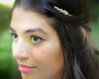 Crystal Twigs Goddess Headpiece, Greek Bridal Hair Accessories, Wedding Tiara, Boho Chic, Roman Crown, Boho Chic Leaf Headband