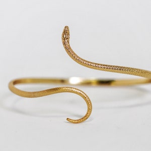 Gold Snake Arm Band Ancient Egyptian Cleopatra Ancient Egypt Accessories Boho Arm Band Goddess Cuff Arm Circlet Ancient Jewelry image 5