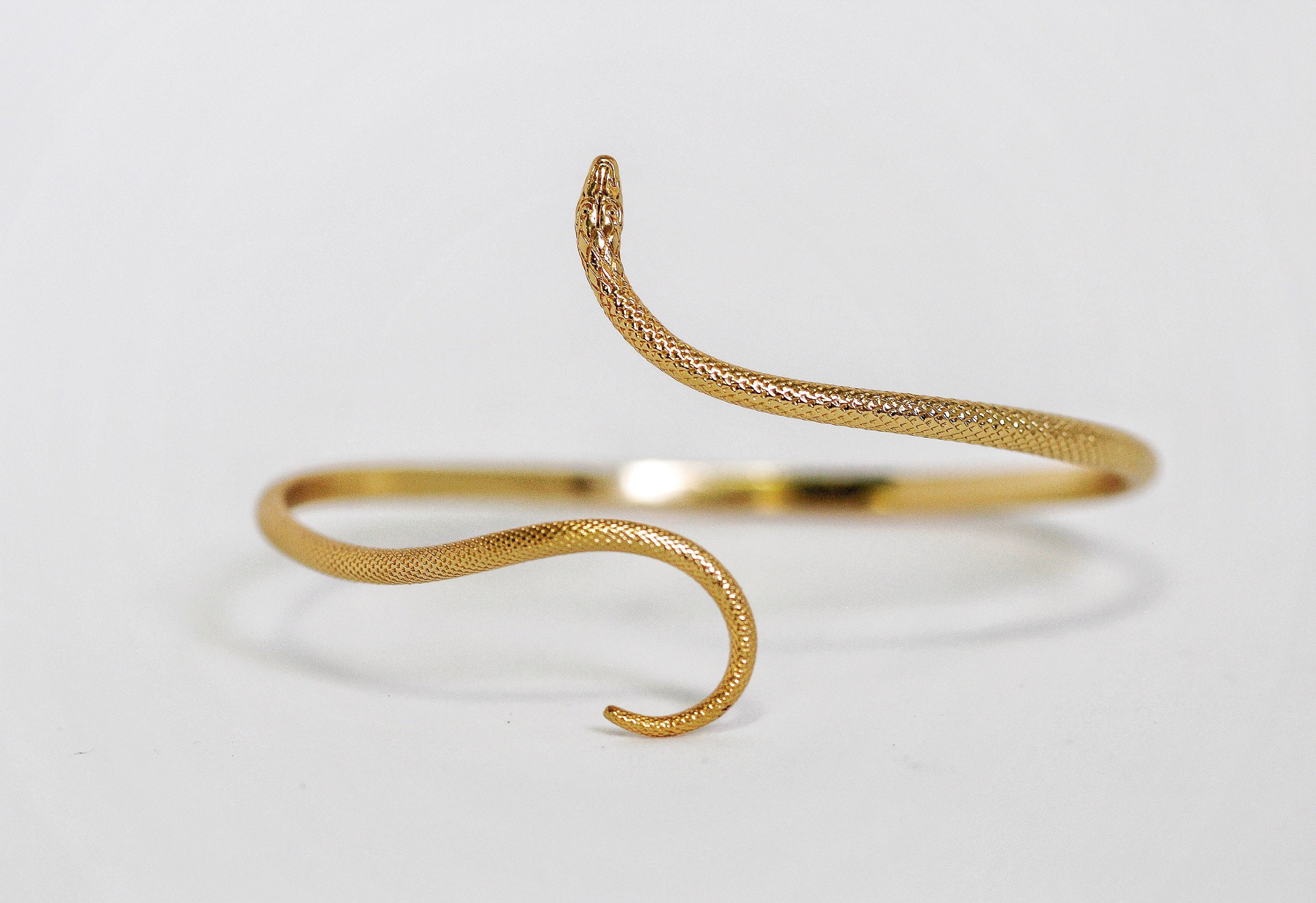 Gold Snake Arm Band Joyería egipcia Cleopatra Jewelry Etsy