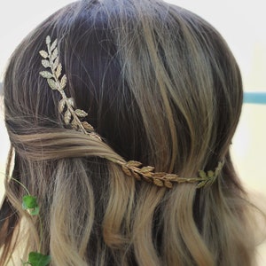 Full Fairy Crown, Bridal Tiara, Bridesmaid Headband, Grecian Hair Accessories Wedding Greek Goddess Tiara Crown Leaves Laurel Wreath