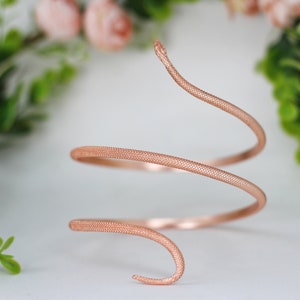 Swirly Snake Arm Band Egyptian Cleopatra Mythology Egypt Accessories Gold Arm Band Goddess Arm Cuff Circlet Ancient Jewelry image 9