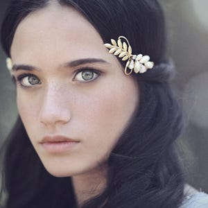 Preorder * Victoria Goddess Crown Grecian Bridal Hairpiece Wedding Hair Rear Back Headband Elven Fairy Fantasy Tiara Rustic Woodland Wreath