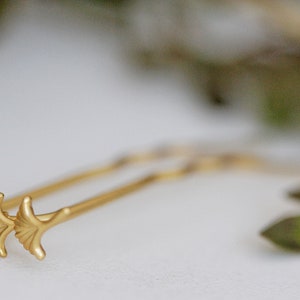 Small Ginkgo Leaves Hair Prong Leaf Hair Branch Gold Leaf Whimsical Hair Accessory Nature Inspired Hair Fork Silver Branch Pin image 4