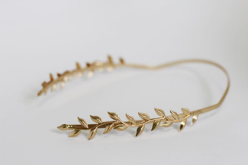 Twig Goddess Crown, Bridal Leaf Headpiece, Roman Wedding Tiara image 1
