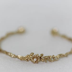 Fairy Garden Bracelet Boho Floral Gold Branch Bracelet, Silver Rose Gold Adjustable Bohemian Bracelet, Bridal Jewelry, Bridesmaid Jewelry