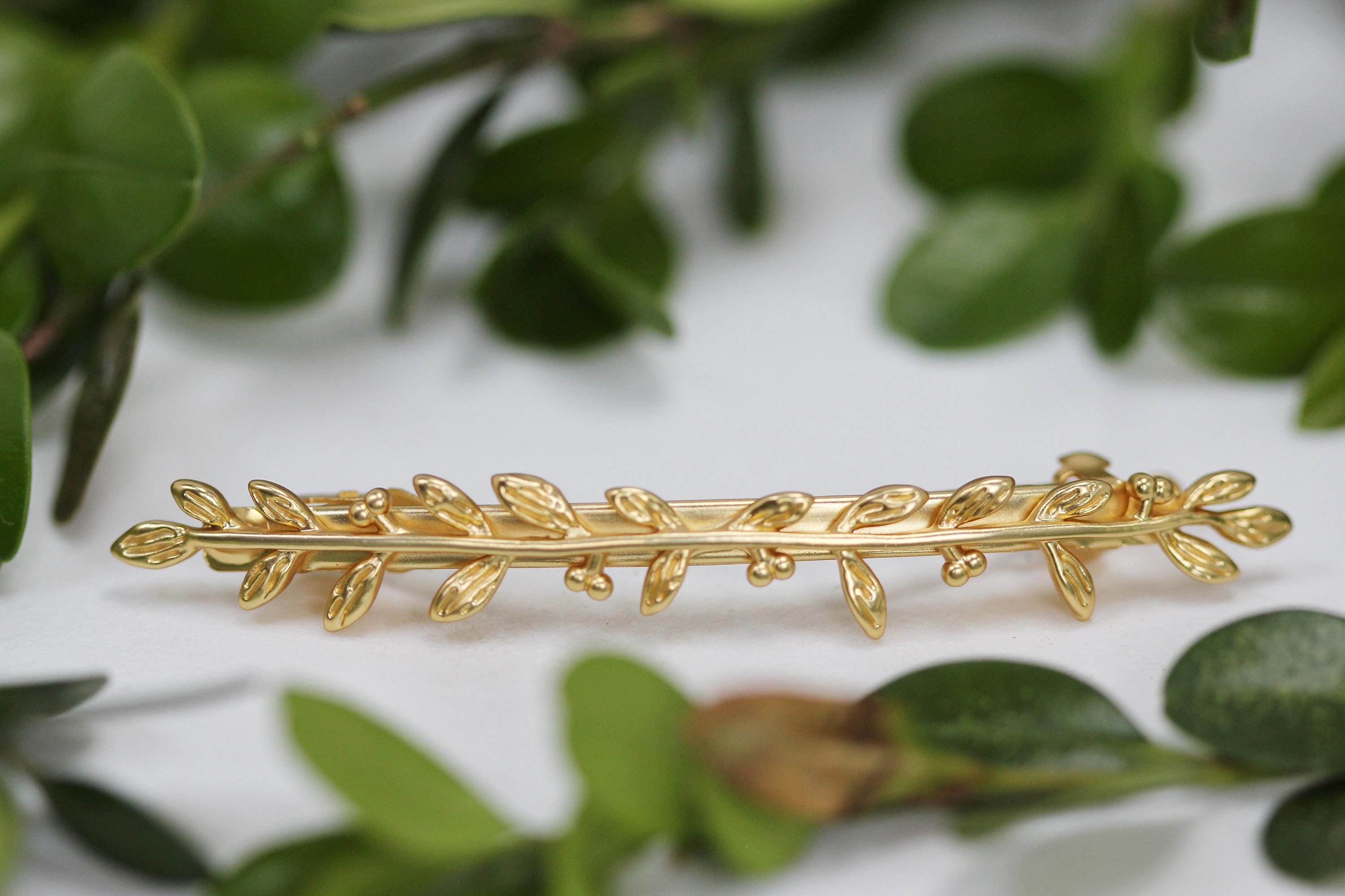 Long Twigs Barrette, Leaves Hair Clip, Leaf Wedding  display picture 2