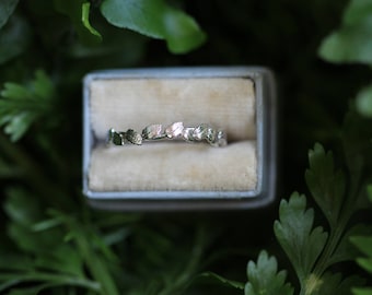 Preorder* Laurel Wreath Ring, Leaves Wedding Band, Unique White Gold Leaf Wedding, Nature Inspired Unique Leaves Wedding Band, Rose Leaves