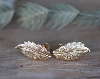 Fall Leaves Earrings Silver Leaf Nature Inspired Jewelry Delicate Dainty Earrings, Elven Fairy Bohemian Goddess Bridal Studs