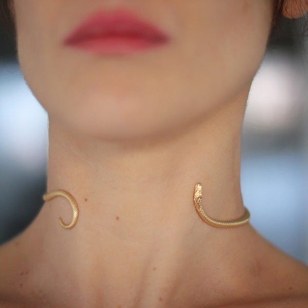 Snake Choker,  Ancient Egyptian Jewelry, Cleopatra Goddess Cuff Jewelry