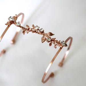 Roxy Double Crystals Bracelet, Boho Bridal Jewelry