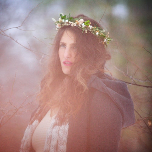 Dried Blooming Eucalyptus Leaves Lavender Daisies Flowers Wreath, shops Floral Bohemian Bridal Hair Accessories, Boho Flower Crown Whimsical Tiara