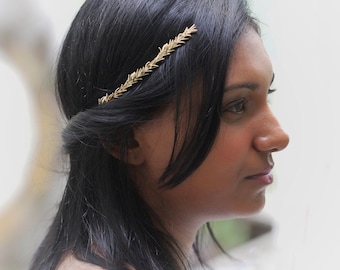 Full Rosemary Goddess Crown Boho Laurel Wreath Headband Bridal Hair Accessories Grecian Crown Gold Leaf Wreath Laurel Wreath Roman Headband