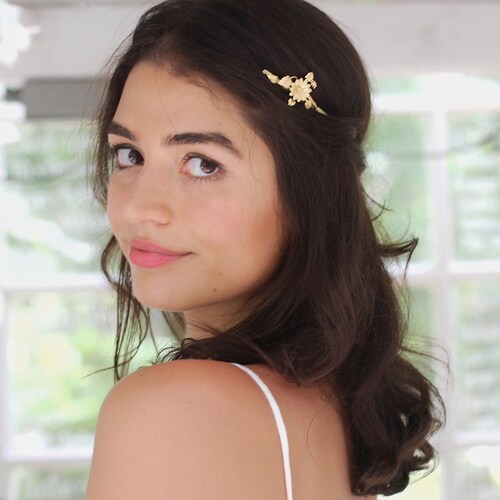 Wild Flowers shops Goddess Crown Headband Bridal Hair Accessories Grecian Tiara Wedding Roman Wreath Gold Flower Crown Elven Fairy Hair Jewelry
