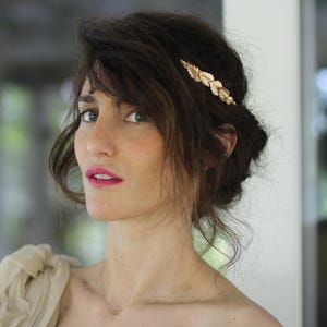 Elfen-Göttinnenkrone, römisches Diadem, feenhafter Brauthaarschmuck, ätherisches Haarband (umgedreht)