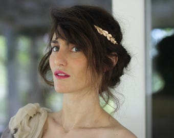 Corona de diosa Pixie, tiara romana, accesorio para el cabello de novia de hada, diadema etérea hacia atrás