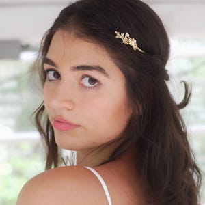 Fairy Magic Goddess Crown Headband Bridal Hair Accessories Grecian Tiara Wedding Roman Wreath Gold Flowers Elven Fairy Jewelry