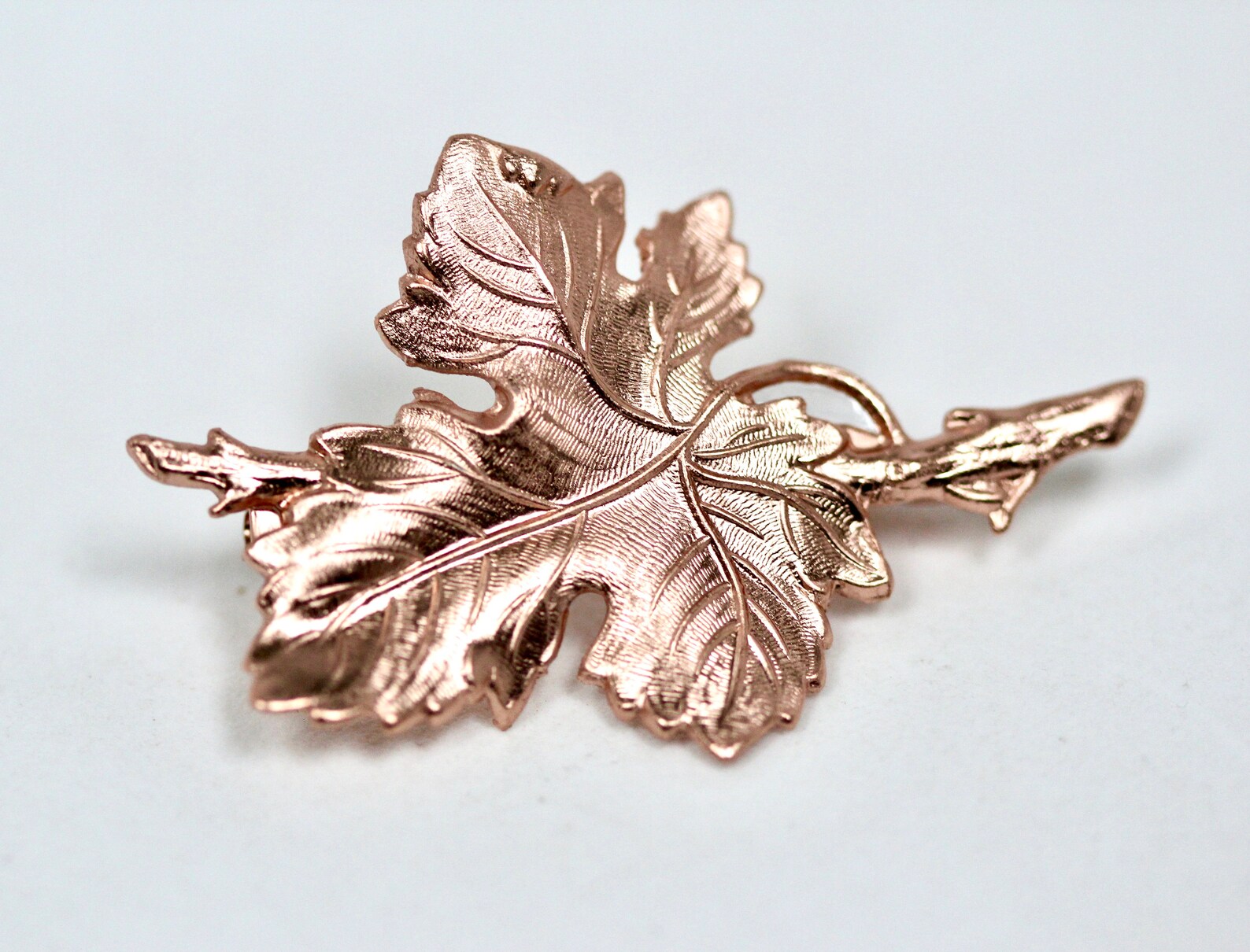 Branch Fig Leaf Brooch Leaves Pin Nature Inspired Brooch Gold Etsy