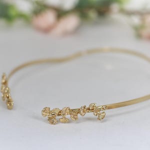 Ginkgo Leaves Goddess Crown Grecian Headpiece Wedding Bridal Gold Greek Boho Chic Hairpiece Dainty Leaf Organic Rustic Nature Inspo Headband