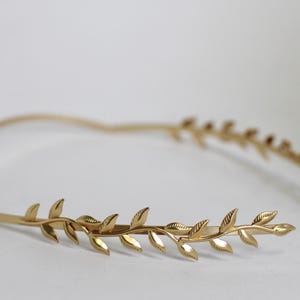 Twig Goddess Crown, Bridal Leaf Headpiece, Roman Wedding Tiara image 4