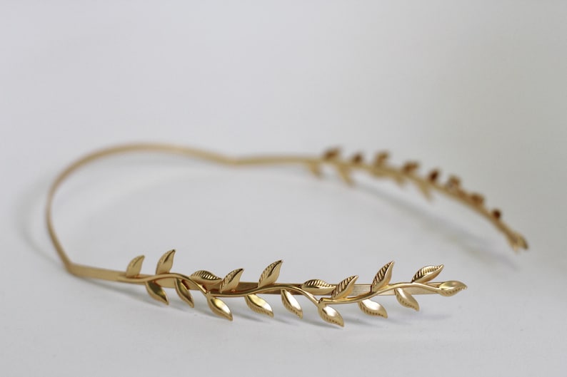 Twig Goddess Crown, Bridal Leaf Headpiece, Roman Wedding Tiara image 4