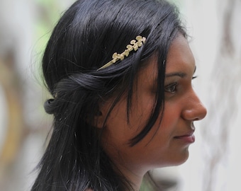 Ginkgo Leaves Goddess Crown Grecian Headpiece Wedding Bridal Gold Greek Boho Chic Hairpiece Dainty Leaf Organic Rustic Nature Inspo Headband