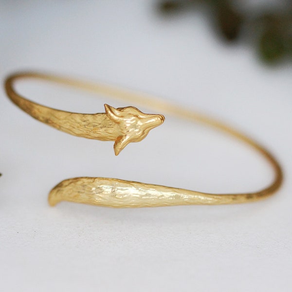 Preorder * Fox Bracelet Whimsical Dainty Forest Creature Animal Woodland Bridal Jewelry Boho Gold Silver Elven Witch Jewellery Accessories